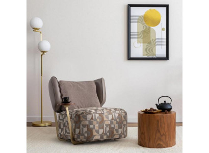 Bunter Polstersessel Wohnzimmer Designer Lehnsessel Relax Einsitzer Neu