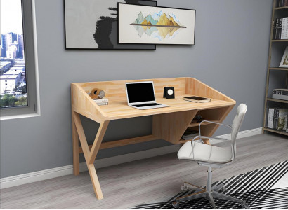 Moderner Hellbrauner Bürotisch Schicke Schreibtische Luxus Holz Tische