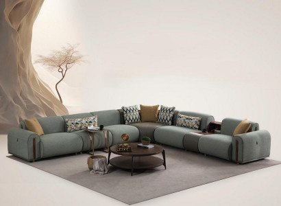 Stilvolles Ecksofa Designer Wohnzimmer Couch L-Form Edle Polstercouch