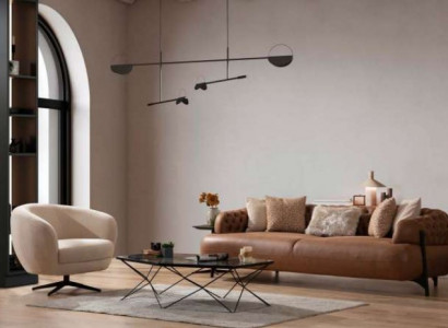 Modernes Wohnzimmer Sofa Set Designer Dreisitzer Edler Lehnsessel 2tlg