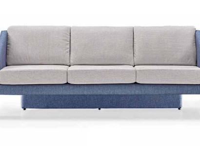 Grau-Blauer Dreisitzer Moderne Polstersofas Designer Wohnzimmer Couch