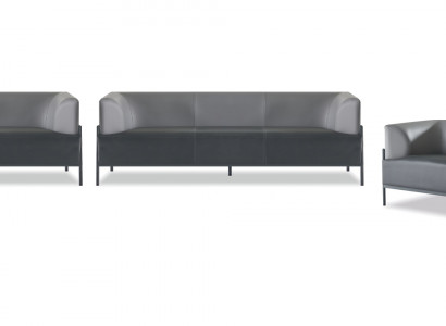 Exclusive Universelle Sofagarnituren 4tlg Leder Schwarz Modern Designer