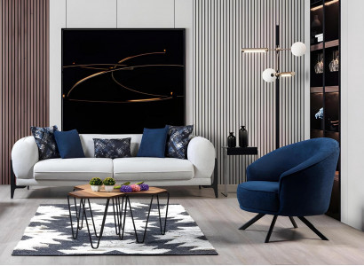 Weißes Relaxsofa Designer Wohnzimmer Sitzmöbel Polster Couchen Möbel