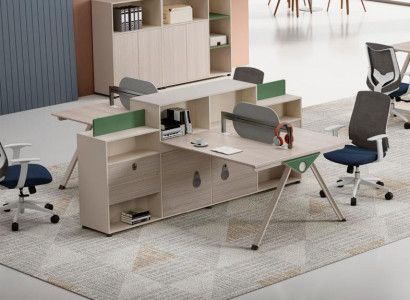 Großer Beiger Arbeitstisch Designer Bürotische Luxuriöse Holz Möbel