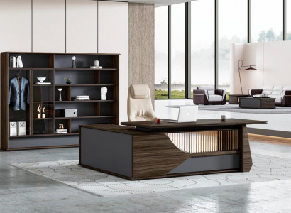 Hochwertiger Bürotisch Designer Chef Möbel Schreibtisch Eckschreibtisch