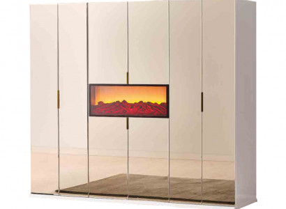 Beiger Schlafzimmer Kleiderschrank Designer Garderobe Edle Holzschränke