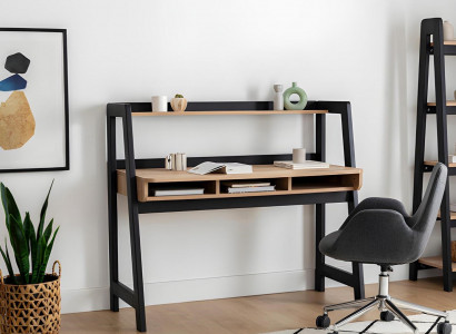 Schwarz-Brauner Laptoptisch Designer Büromöbel Arbeitszimmer Tische