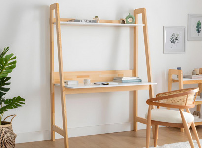 Hellbeiger Schreibtisch Luxuriöse Arbeitszimmer Designer Holz Tische