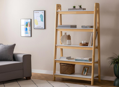 Hellbeiger Bücherregal Designer Wandregale Luxuriöser Holz Aktenschrank