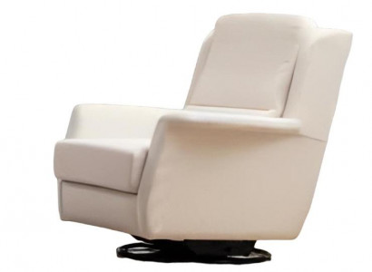 Weißer Drehsessel Moderner Einsitzer Wohnzimmer Exklusiver 1-Sitzer