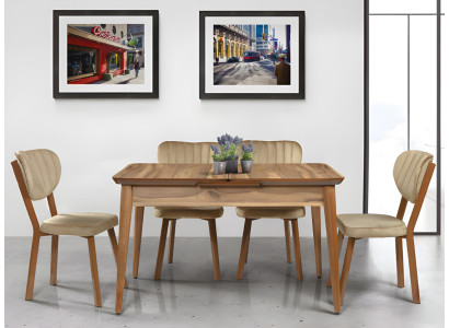 Esszimmer Designer Möbel Hellbrauner Ausziehbarer Esstisch Holz Tische