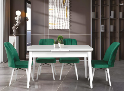 Moderne Weiße Esszimmer Möbel Luxuriöser Esstisch Ausziehbare Platte