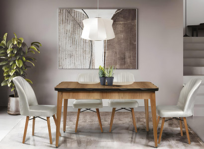 Robuster Brauner Esstisch Designer Holztische Moderne Küchen Edle Möbel