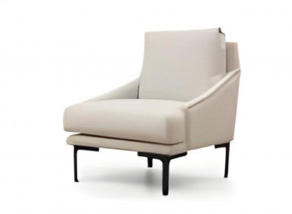 Sessel Weiß Einfarbig Modern Design Stil Wohnzimmer Arbeitszimmer Textil