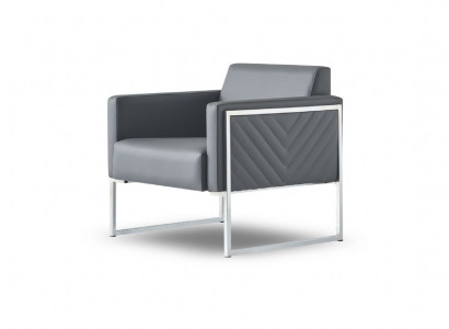 Sessel Arbeitszimmer 1-Sitzer Grau Einfarbig Modern Design Wohnzimmer