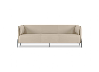 Arbeitszimmer-Set 3-Sitzer Sofa Beige Modern Design Wohnzimmer Kissen