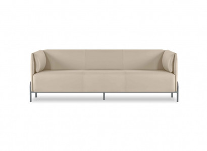 Arbeitszimmer-Set 3-Sitzer Sofa Beige Modern Design Wohnzimmer Kissen