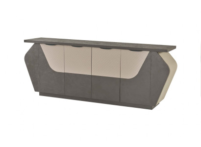 Arbeitszimmer Sideboard Aktenschrank Grau Zweifarbig Stauraum Modern