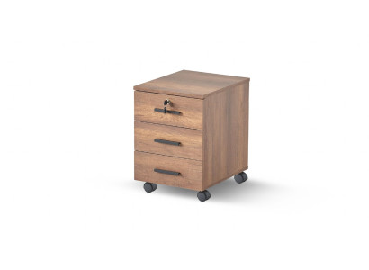 Arbeitszimmer Kommode Braun Schubladen Einfarbig Modern Design Rollen