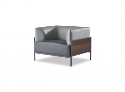 Leder Sessel Braun Modern Edelstahl Holz Universelle Designer Stil