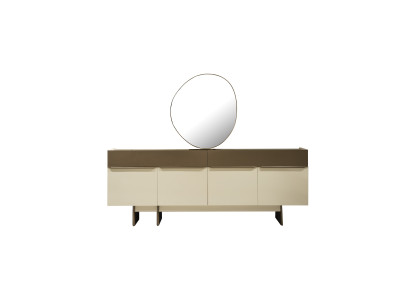 Braun-Beige Küchenanrichte Designer Esszimmer Möbel Luxuiöse Kommode