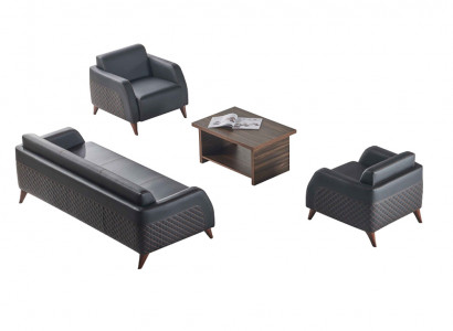 Sofagarnituren Schwarz 3-Sitzer Sessel Braun Farbe Couchtisch Ledersofas Sofagarnituren Schwarz 3-Sitzer Sessel Braun Farbe Couchtisch Ledersofas