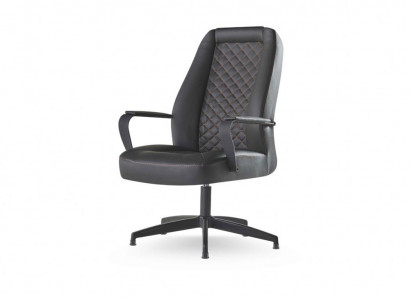 Ledersessel Schwarz Bürostuhl Modern Arbeitszimmer Büro Sessel Leder