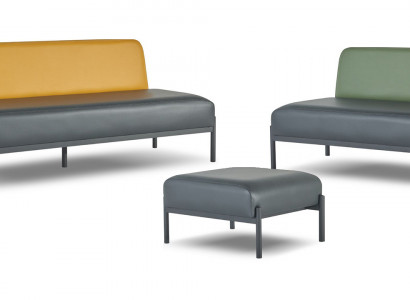 Komplett Set 3-Sitzer 2-Sitzer Sessel Schwarz Gelb Grün Art Deco Leder Komplett Set 3-Sitzer 2-Sitzer Sessel Schwarz Gelb Grün Art Deco Leder