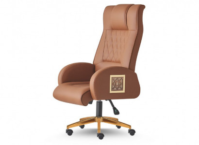 Bürostuhl Braun Braun Arbeitszimmer Rollen Modern Chefsessel Drehsessel