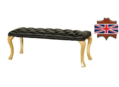 Chaise Lounge Chesterfield Liege Sitz Hocker Leder Textil 50x50x45 /120x40x45