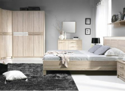 Komplett Bett Kleiderschrank Schlafzimmer Set Schrank Bett Kommode - Cremona 3