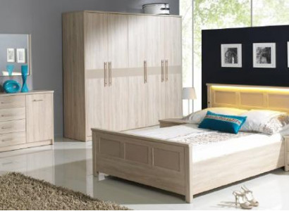 Schlafzimmer Möbel Einrichtung Bett Kleiderschrank Kommode Komplett Set Kommode