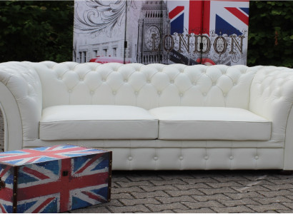 Chesterfield Sofa 3 Sitzer Polster Napalon Leder Couch Garnitur Neu
