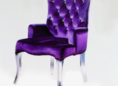 Designer Sessel Samt Sofa Lounge Club Sofa mit Kristallsteinen Stuhl Stühle Neu