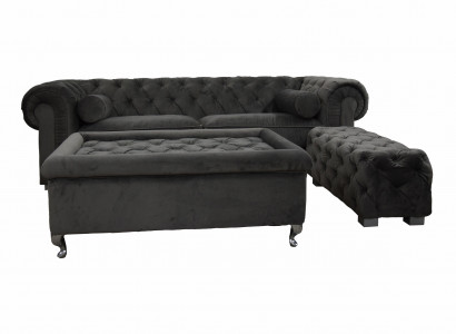 Chesterfield Sofa 3 SITZER Polster Designer Couchen Sofas Garnitur SL Sofa 19