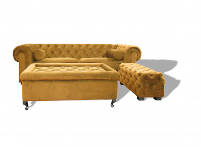 Chesterfield Sofa Polster Designer Couchen Sofas Garnitur Couch SLIII Sofa №22