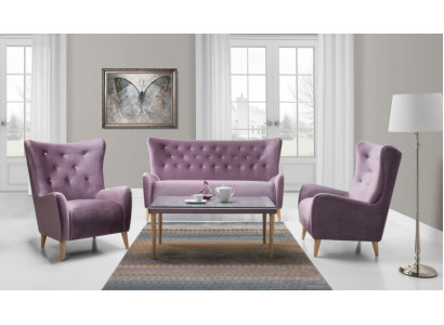 Sofagarnitur 2,50+1+1+Couchtisch Sofa Chesterfield Komplett Set Garnitur Couch