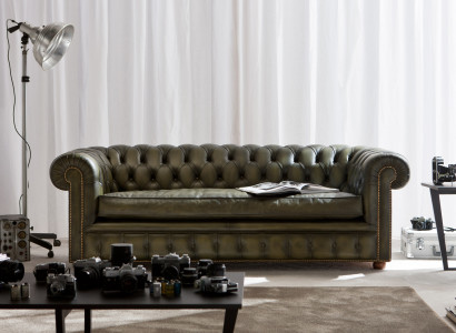 Chesterfield Sofa Couch Polster Garnitur 3 Sitzer Sofas Klassisch Neu Richmond