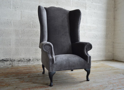 Ohrensessel Sessel Fernseh Design Polster Sofa Couch Chesterfield Textil Neu 350