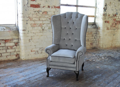 Ohrensessel Sessel Fernseh Design Polster Sofa Couch Chesterfield Textil Neu 360