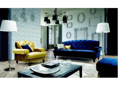 Klassische Design Sofagarnitur 3+1 Sofa Couch Polster Chesterfield Sofas Set Neu