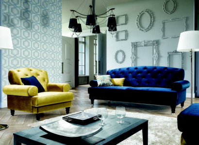 Klassische Design Sofagarnitur 3+1 Sofa Couch Polster Chesterfield Sofas Set Neu