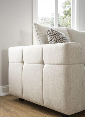 Luxus Modernes Sofa 3 Sitzer Polstersofa weiß Textill Sitz Design Couch Sofas