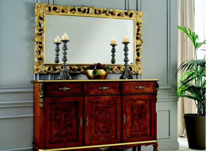 Design Möbel Stil Barock 2tlg Kommode Spiegel Holz Italienischer Stil Designer