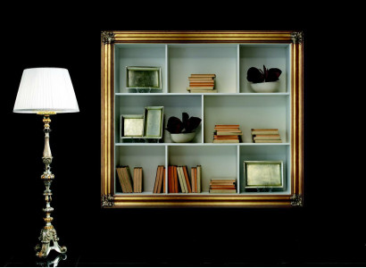 Wandregal Regal Bücherschrank Bücherregal Wohnzimmer Wand Luxus