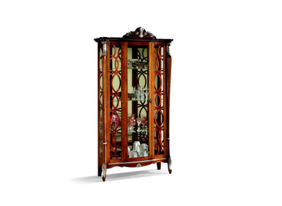 Italienische Möbel Luxus Design Holz Klassische Barock Regal Glasschrank Virtrinen