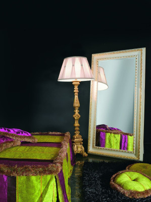 Klassischer Wandspiegel Holzrahmen Spiegel Möbel Barock Rokoko Glas Rahmen Wand Neu