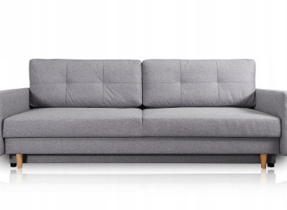 Sofa 3 Sitzer Grau Sofas Stil Luxus Wohnzimmer Modern Design Polster Stoff Neu
