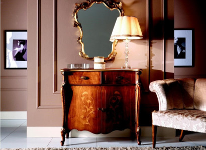 Luxus Möbel Stil Barock 2tlg Set Kommode mit Spiegel Luxus Holz Italienische