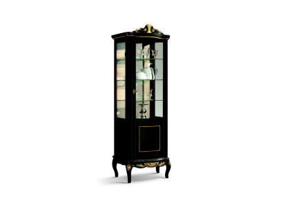 Designer Italienische Schicke Holz Möbel Barock Stil Luxus Schrank Vitrine Wohnzimmer